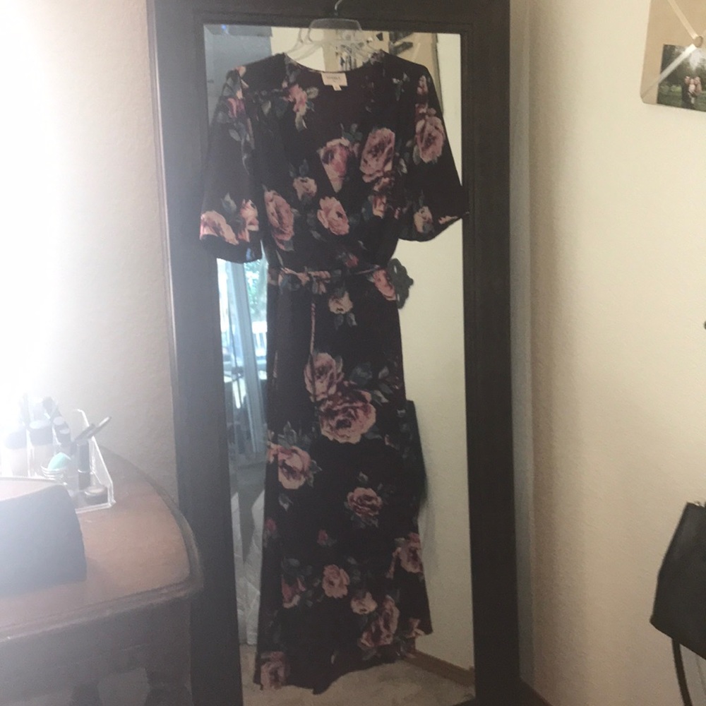 Floral wrap dress